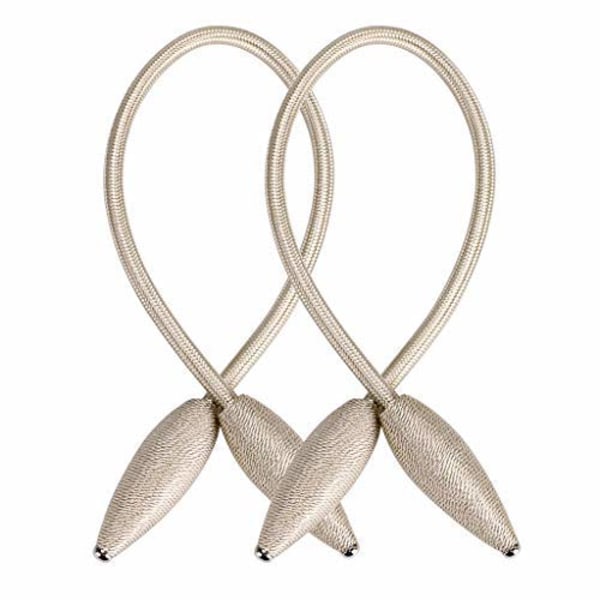 2 kappaletta beige käsin neulottuja ikkunanpidikkeitä - DIY-mallinnus eurooppalaistyyliset verhonarut verhoilu kotiin ja toimistoon