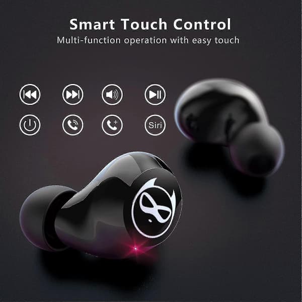Gaming Hörlurar Barn Bluetooth 5.0 Hörlurar Med Mikrofon Vattentät Touch Kontroll Hifi