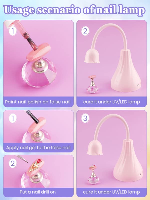 UV-kynsilamppu, Mini Rose -kannettava pyöritettävä kynsilamppu