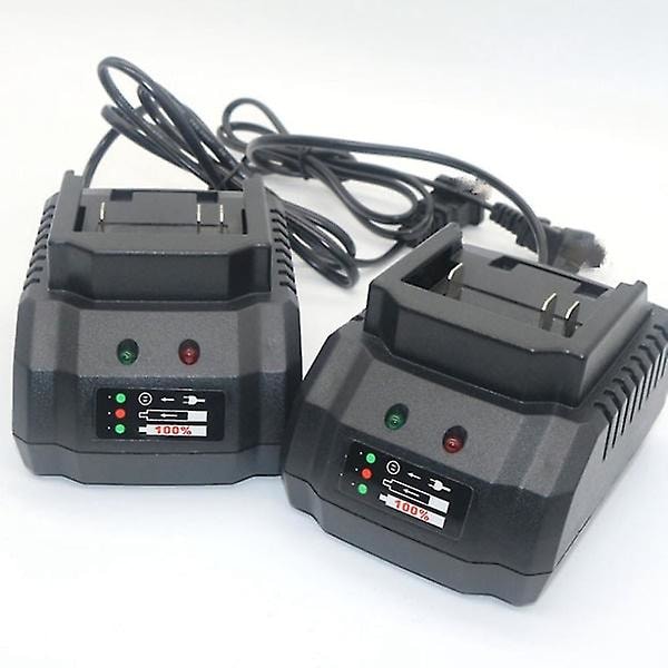 Oplader kompatibel med Makita Lithium 18v 21v batteri Anvend strøm EU-stik sort ingen