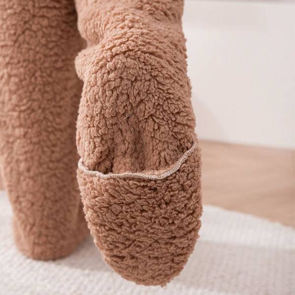 Teddy Legs Strumpor, Mysiga Strumpor, Över Knä Hög Fuzzy Plush Toffelstrumpor, Varma Över Knä Skor, Fuzzy Ben, Långa Fuzzy Strumpor grey