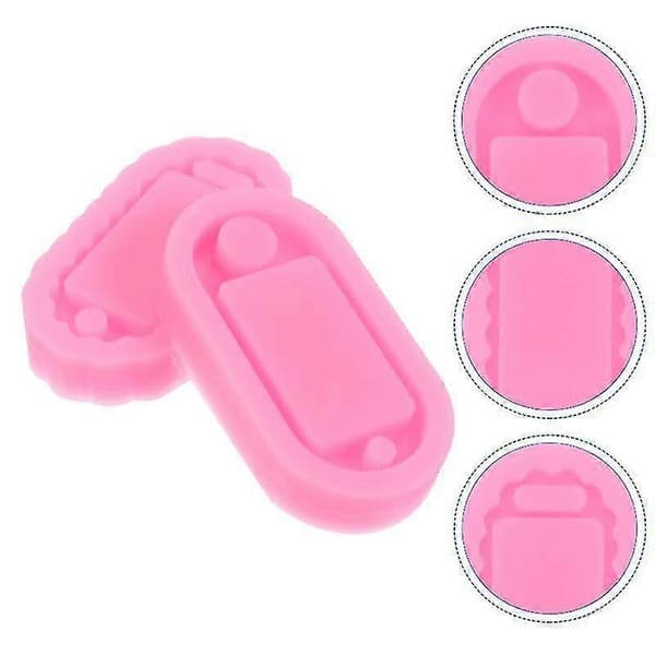 2 stk. Nøglering Vedhæng Forme DIY Epoxy Forme DIY Silikoneforme Støbeforme