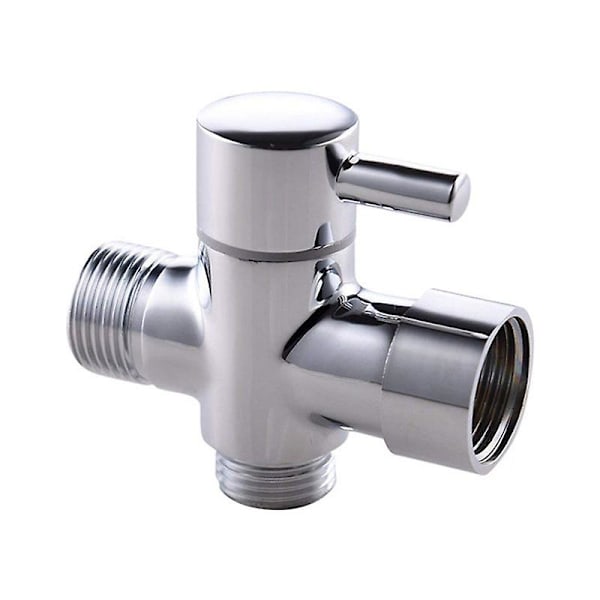3-veis T-forbindelse med avstengningsventil for bidet, kobber, sølv