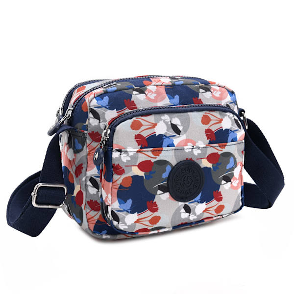 Naisten crossbody-laukku useilla taskuilla, tytöille sopiva pieni olkalaukku, puhelinlaukku, vedenpitävä, säädettävällä hihnalla matkustamiseen, ostosten tekoon, ulkoiluun ja töihin