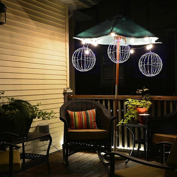 LED Julekulelys for Innendørs Utendørs Fest Hage Tre Dekorasjoner Vanntette 25cm