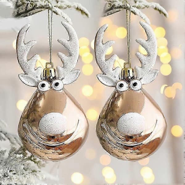 2 stk. Elg Juletrepynt Julegaver