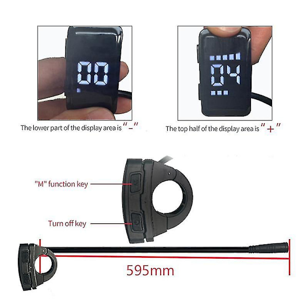 E-Cykel Display DZ40 Skärmdisplay för Mittmotor BBS01 02 HD Elcykeldelar