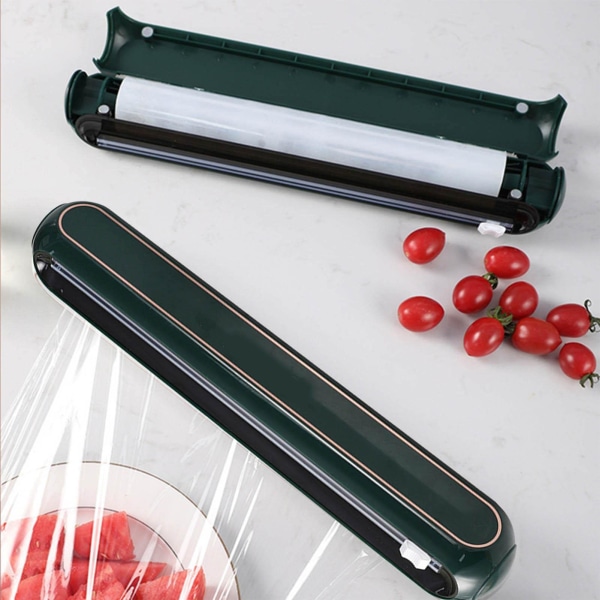 Foil Cutter, Aluminum and Cling Film Dispenser with Slide Cutter, Foil Dispenser, Magnetic Kitchen Storage for Wax Paper Parchment