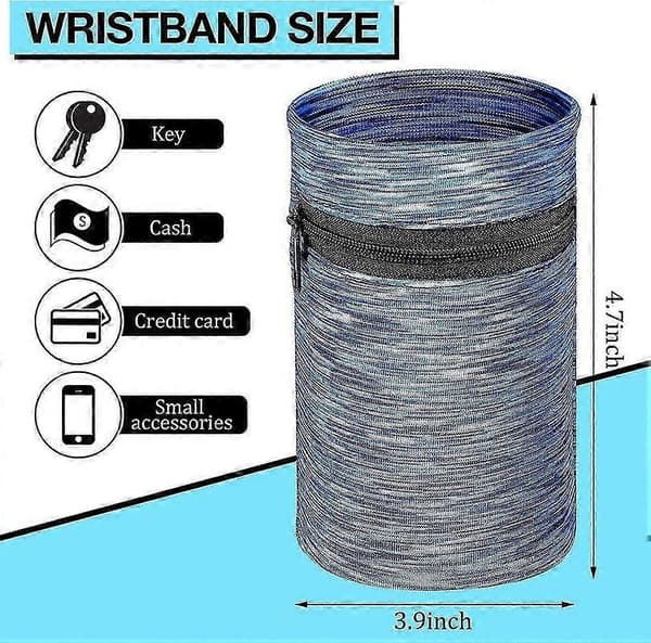 5 Stycken Handledsplånbok Löparplånbok Armband Handledsplånböcker För Kvinnor Män Handledsficka Dragkedja Handledsplånbok