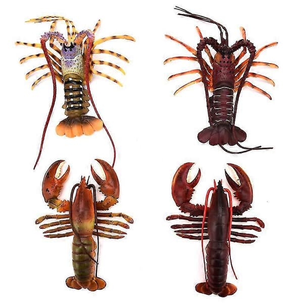 Simulerings Stor Hummer Model Solid Australsk Stor Hummer Model Børns Pædagogisk Legetøj, 23cm, Mørk Qyroadwolf