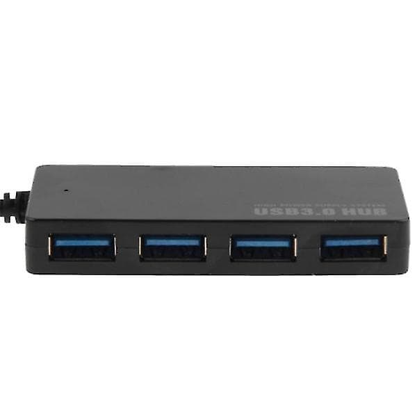 USB 3.0 hub med 4x USB-porte (højhastighed) - Op til 5 Gbps Sort