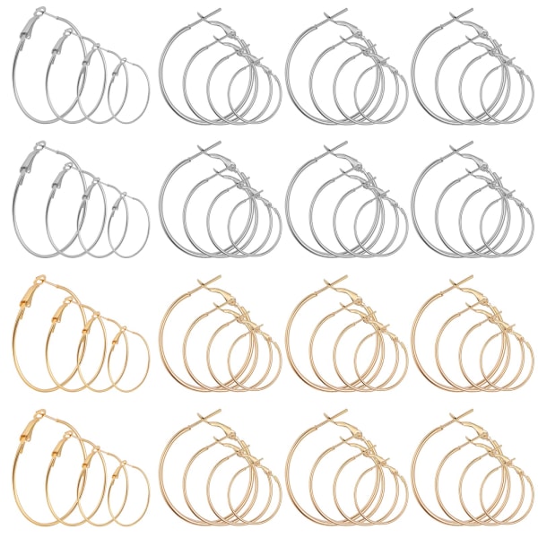 96 st örhängen för smyckestillverkning 20 mm 25 mm 30 mm 40 mm