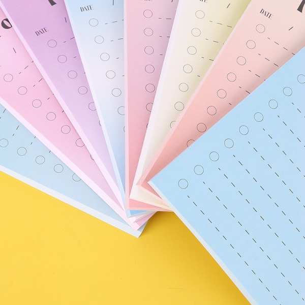 8 st To Do List-block, Daglig planerare, Horisontell linjedesign, Självhäftande, Liten och bärbar