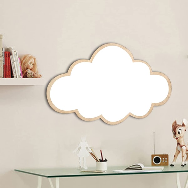 Børnsikker ægte akrylspejl, vægspejl til børn i soveværelset (sky)