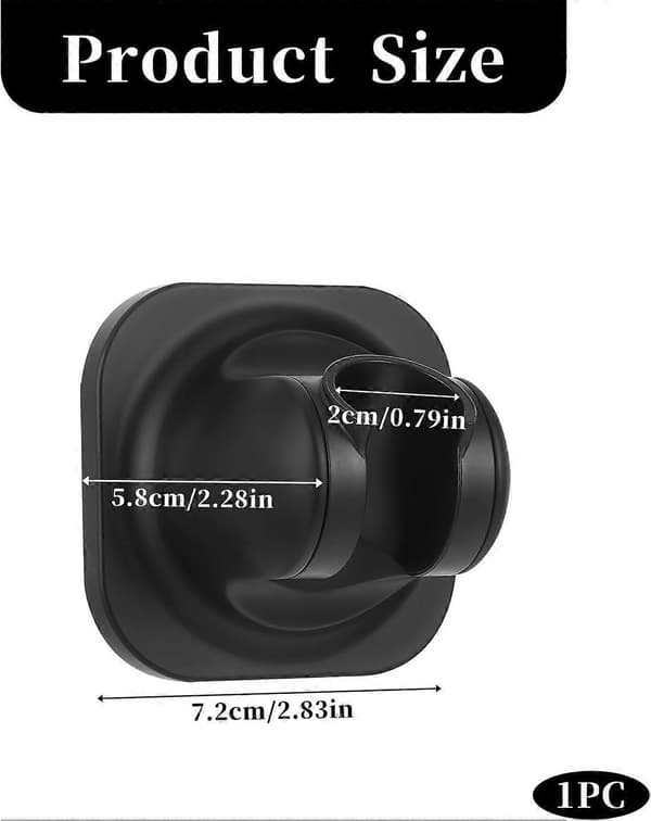 1 stk. håndholdt brusehovedholder, brusehovedslangeholder
