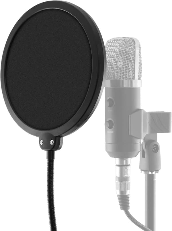 Mikrofon Pop Filter, Dobbelt Lags Lydskærm, til Blå Yeti