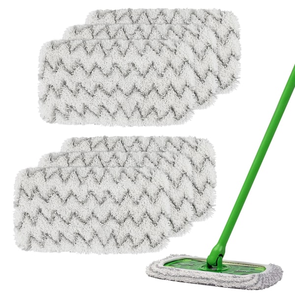 Gjenbrukbare mopppåfyllputer som er kompatible med Flash Speedmop, Duty Scrubby mikrofibermopptrekk Multi-Surface Cleaning Wet Dry Mops for All Hard Floors