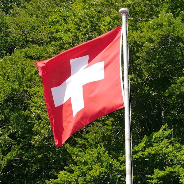 2 st Schweiz flaggor 3x5 fot 2022 VM-dekorationer Switzerland