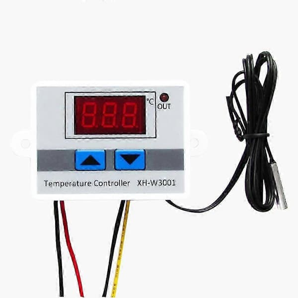 220V Digital LED Temperaturkontroller 10A Termostat Kontroll Probe Ny