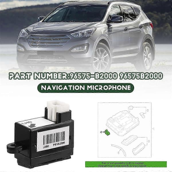 Til Hyundai 96575-B2000 Bil Håndfri Navigation Mikrofon Mic LHD