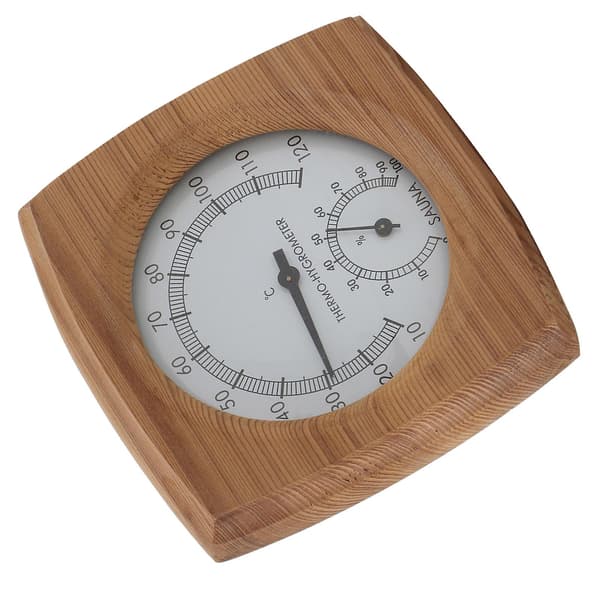 2 i 1 innendørs tre termohygrometer termometer hygrometer damprom sauna rom tilbehør