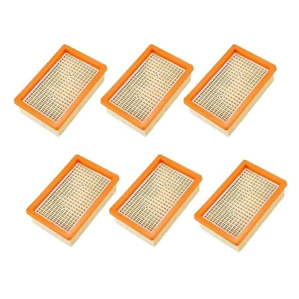 6-pack Filter För Kärcher Mv4 Mv5 Mv6 Wd4 Wd5 Wd6 Dammsugare