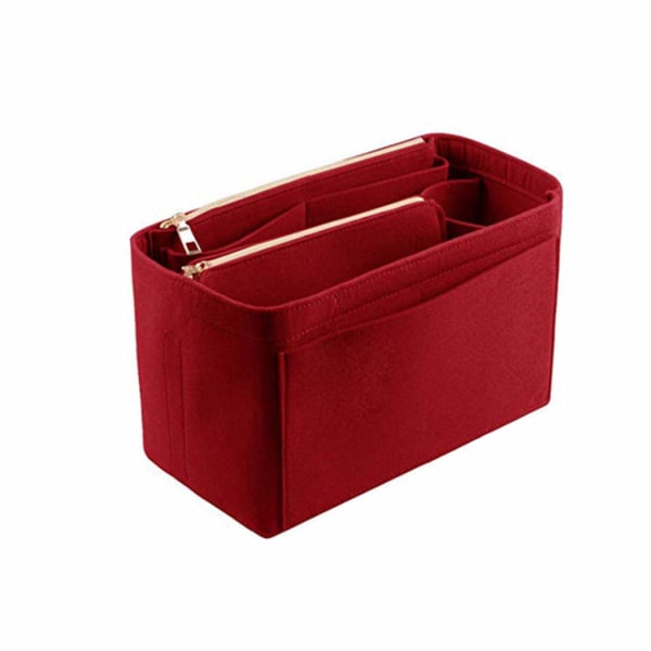 Handbag Organiser Insert, Bag Insert with Handles Felt Bag Organiser Insert Handbag Liner Tote Insert Travel Purse, Small