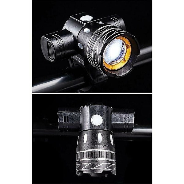 5000 Lumen Cykellygte Genopladelig Forlygte, Vandtæt LED Høj Lysstyrke Cykellygte 6 Timer Bjerg Vejcykling Sikkerhed