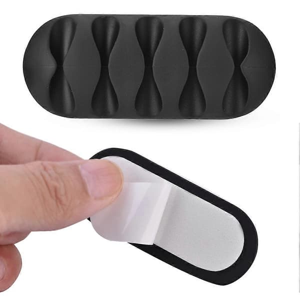 Universal Office Cable Clips 10-pakning - Skrivebordskabelholder og organizer
