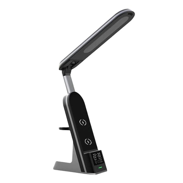Bordlampe Trådløs Oplader USB Opladning LED Skrivebordslampe Skrivebordslys