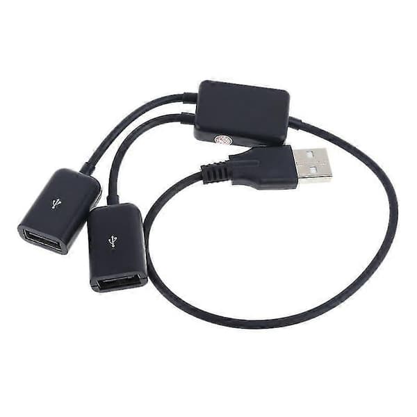 Usb Otg Hub Kabel Usb 2.0 Han Til Dobbelt Hun Stik Adapter Konverter Ledning