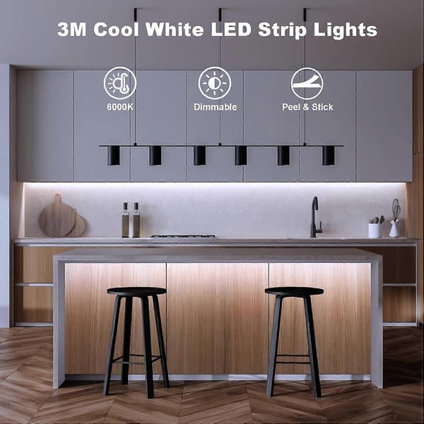 3m Batteri LED Strip Lys med Fjernkontroll, Vanntett, 8 Moduser, Dimbar, Timer, Selvklebende Klippbar