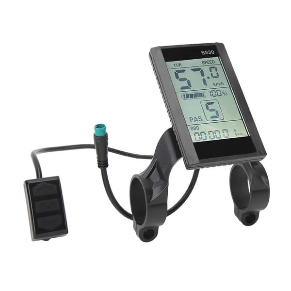 LCD Display Panel 24V 36V 48V S830 med 5-pin vandtæt stik til elcykel og scooter