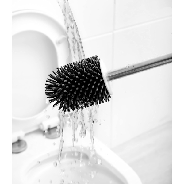 Toalettborste med avloppshållare, Flex Silikon Anti-Clog