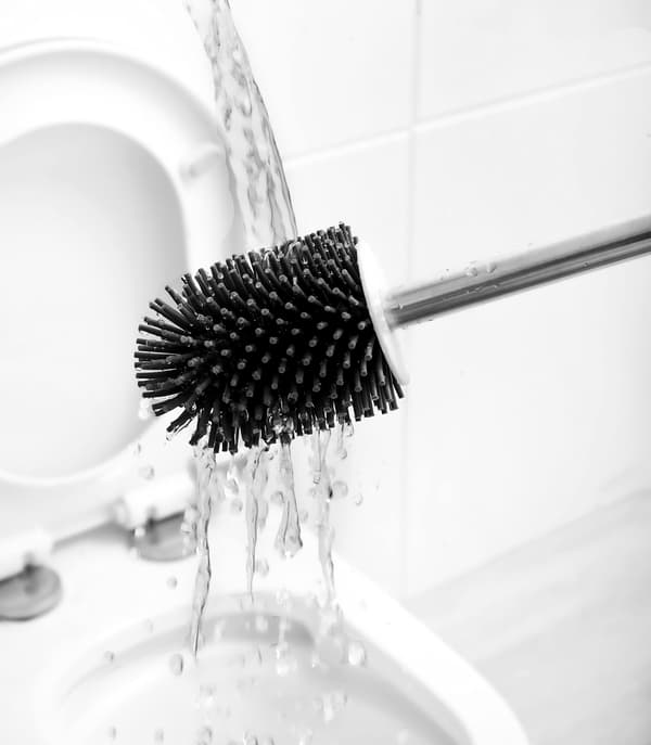 Toiletsbørste med drænholder sæt, Flex silikone anti-stop