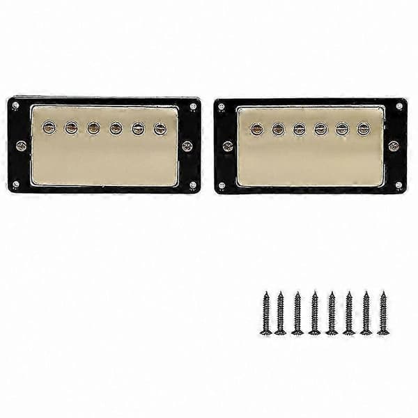 Dubbelspole Humbucker Pickups för Elgitarr, 50+52mm Guld LP Stil
