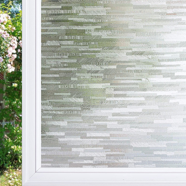Frostat fönsterfilm för integritet, självhäftande utan lim 30x200CM
