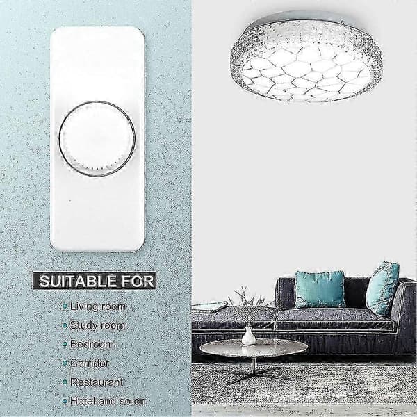 Inline LED-dimmer, Inbyggd roterande ON/OFF och rattkontroll för dimbara 3-100W LED/glödlampor
