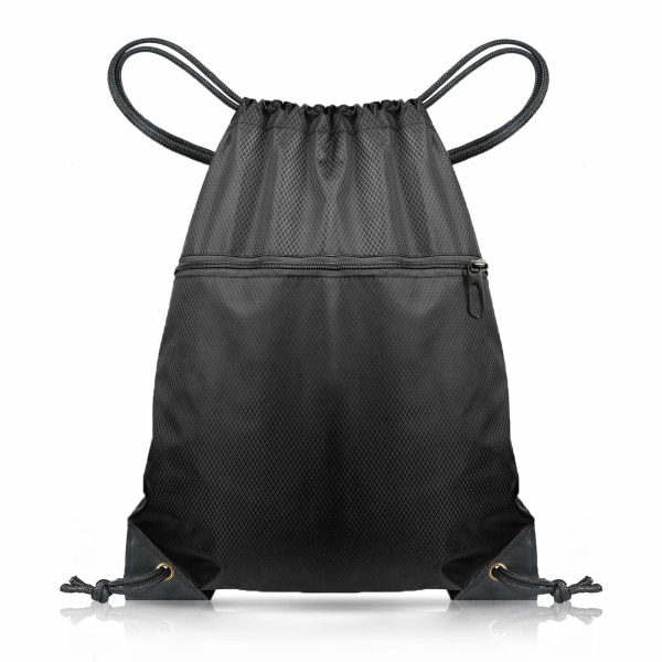 Gymväska med dragsko, stor sportryggsäck String Swim dragsko PE-väskor för kvinnor män, Resestrandskolväska med vattentät