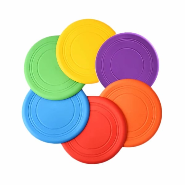 6 st Kids Flying Disc Toy Outdoor Game Disk Flyer Frisbee