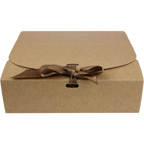 12st fyrkantig presentförpackning, 16,5x16,5x5 cm, brun