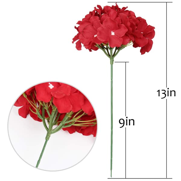 Kunstige julestjerneblomster med stilke 10 stk. (rød) red