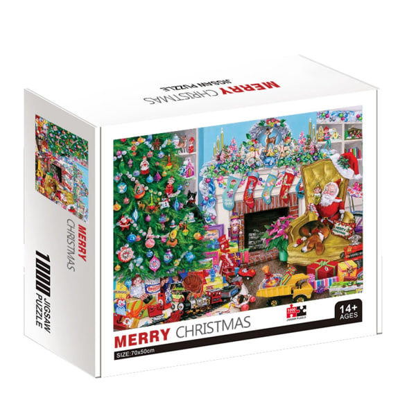 Jule-adventskalender - 1000 stk Jigsaw Advent Calendar 2023, Jigsaw Puzzle Julegaver til børn Voksne (julegave, 1000 stk) C