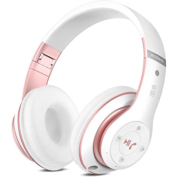 Bluetooth-hovedtelefoner over øret, med HD Mic, FM, TF til pc
