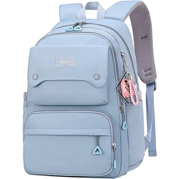 Casual ryggsäck för tonårsflickor High Middle School Daypack (blå)