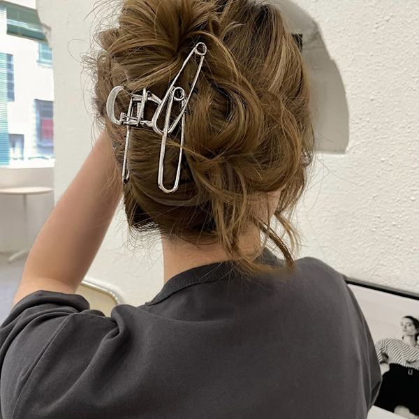 Hårklips, sølvspenner hårtilbehør for kvinner jenter damer barn, 1 stk elegante spenner kresne hodeplagg stylingverktøy for fest bryllup daglig