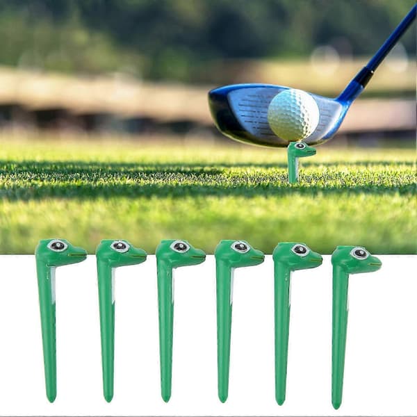 6 st Golf Tees Plast Tecknad Form Golfboll Tee Professionell Golf Övningsboll Tees Pack Orm
