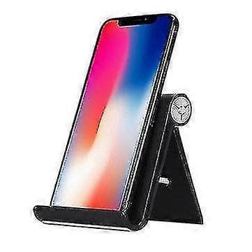 2 stk. Foldbar Justerbar Kabel Organizer Skrivebordsholder Stand Til Iphone Mobiltelefon Tablet Sort