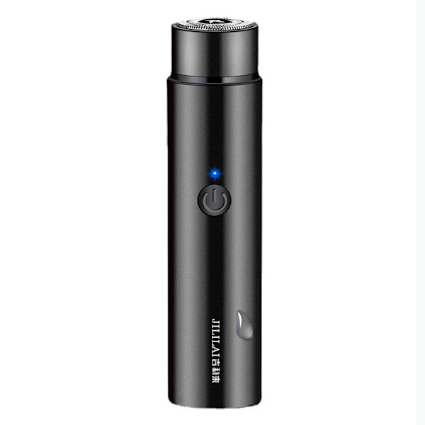 Mini sähköparranajokone, kannettava sähköinen pyörivä miesten partakone, langaton USB-ladattava sähköinen miesten partakone, vedenpitävä sähköinen taskuparranajokone (musta)