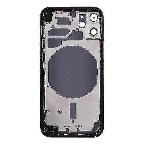 För Iphone 12 Mini Bakre Batterihölje + Mellanplatta Ram + Sidoknappar Ersättning, eu